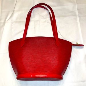 Louis Vuitton Red Epi Leather St Jacques GM Bag Purse Shoulderbag
